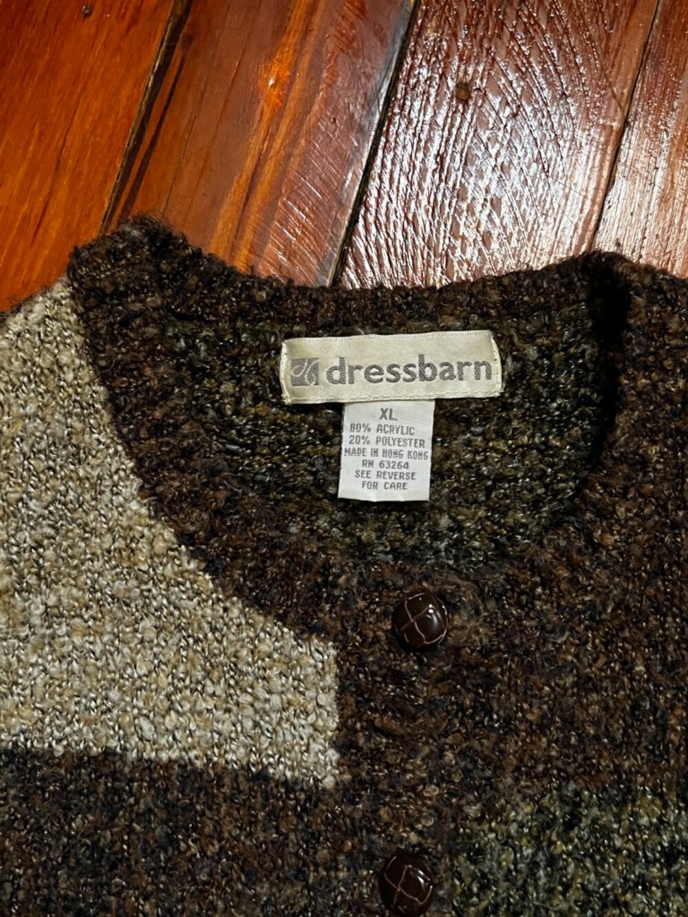 Earthy Patchwork Cardigan Sweataer - Picture 5 of 10